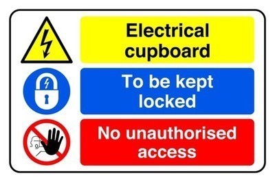 Elektroschrank verschlossen - , zu