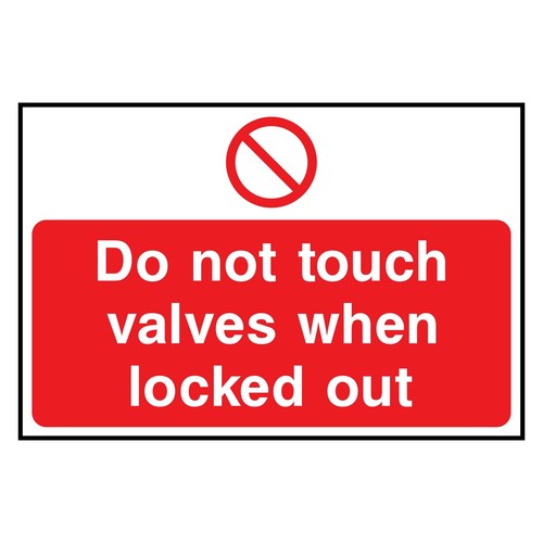 Ventile nicht berühren - , schild