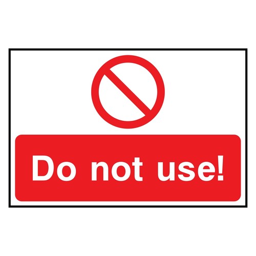 Nicht benutzen schild oder - benutzen!,